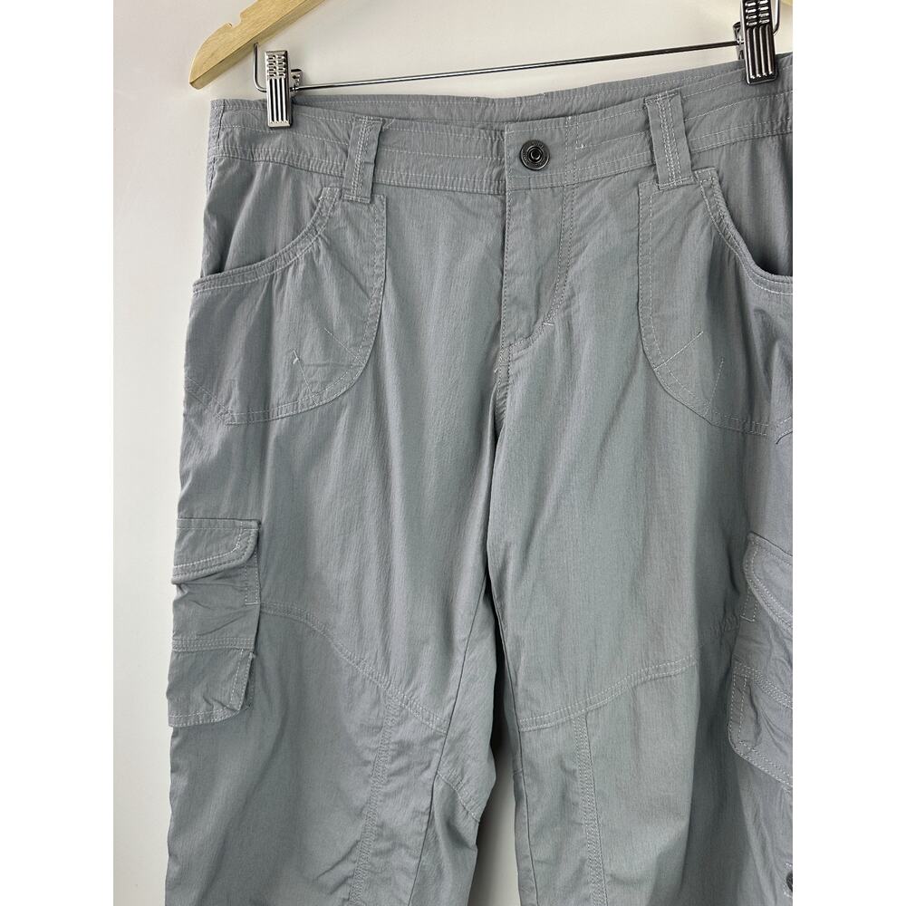 Kuhl Kontra Short Gray Cargo Convertible Roll Tab Adjustable Crop Womens Size 10 - Picture 3 of 13